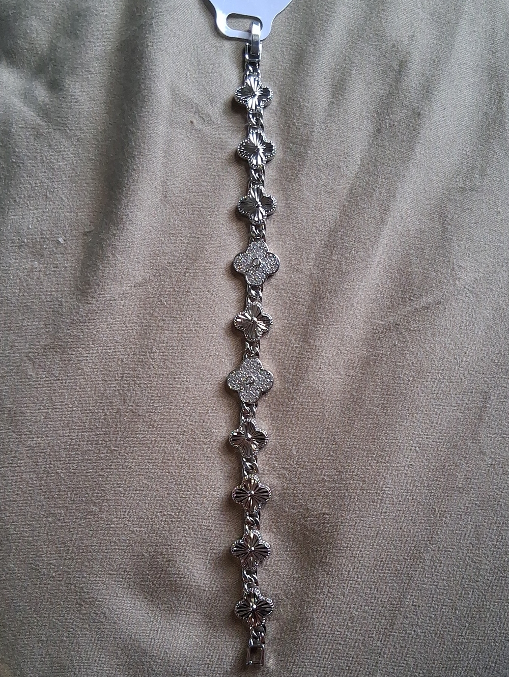 Silver Floral-Link Bracelet - Women Jewelry